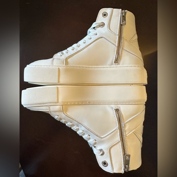 NIB Zadig & Voltaire HIGH FLASH CHUNKY SMOOTH Platform High-top 37 Blanc White 6 - Picture 8 of 12